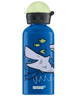 Детска бутилка Sigg KBT – Sharkies, синя, 0.4 L